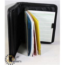 BLACK LEATHER BUXTON ATTACHE CASE WITH