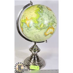 DECORATIVE GLOBE W/STAINLESS BASE