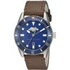 Image 1 : ARMANI EXCHANGE BLUE DIAL BROWN LEATHER BAND WATCH