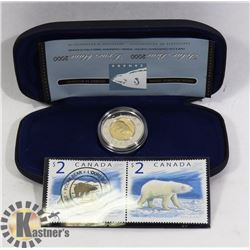 2000 POLAR BEAR $2 COIN + STAMPS