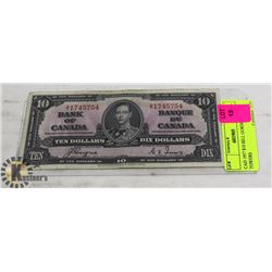 CAD 1937 $10 BILL GORDON & TOWERS