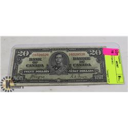 CAD 1937 $20 BILL