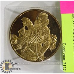 .999 SILVER 33.5 GRAM WITH GOLD PLATE