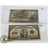 Image 1 : 1900 AND 1923 SHINPLASTER 25 CENT NOTES