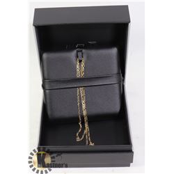 10 KT GOLD FIGARUCCI LINK 22 INCH NECKLACE