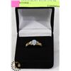Image 1 : 14 KT GOLD RING WITH TOPAZ GEMSTONE -