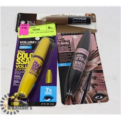 3 MAYBELLINE -2 BLACK MASCARA & 1 SOFT