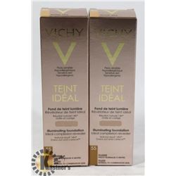2 NEW VICHY BRONZE ILLUMINATING FOUNDATION