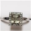 Image 1 : 93) 14KT WHITE GOLD ZULTANITE & DIAMOND RING.SIZE6