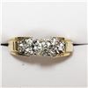 Image 1 : 96) 14KT YELLOW AND WHITE GOLD DIAMOND RING.