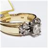 Image 3 : 96) 14KT YELLOW AND WHITE GOLD DIAMOND RING.