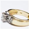 Image 4 : 96) 14KT YELLOW AND WHITE GOLD DIAMOND RING.