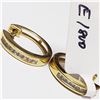 Image 1 : 99) 18KT YELLOW GOLD PAIR OF DIAMOND SET EARRINGS