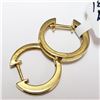 Image 2 : 99) 18KT YELLOW GOLD PAIR OF DIAMOND SET EARRINGS