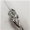 Image 3 : 81) 14KT WHITE GOLD FANCY CUT DIAMOND RING. SIZE 6