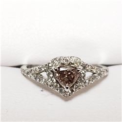 83) 14KT WHITE GOLD FANCY CUT CHOCOLATE DIAMOND