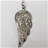 Image 1 : 90) 14KT WHITE GOLD DIAMOND PENDANT.