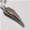 Image 2 : 90) 14KT WHITE GOLD DIAMOND PENDANT.