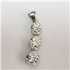 Image 1 : 88) 14KT WHITE GOLD CANADIAN DIAMOND PENDANT.