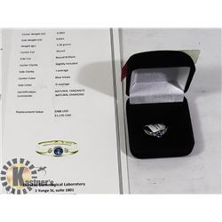 10KT WHITE GOLD WITH TANZANITE AND DIAMONDS