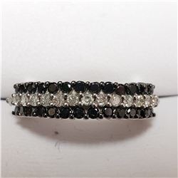 74) 14KT WHITE GOLD FANCY COLORED BLACK DIAMOND