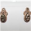 Image 2 : 69) 14KT ROSE GOLD PAIR OF BROWN DIAMOND STUD