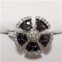 67) 14KT WHITE GOLD FANCY COLORED BLACK DIAMOND