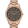 Image 3 : NEW MICHAEL KORS ROSE GOLDTONE BROWN DIAL MSRP$299