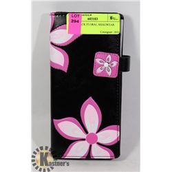 NEW BLACK FLORAL SHAGWEAR WALLET