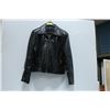 Image 1 : BLACK LEATHER RANCH LADIES JACKET - SIZE 3