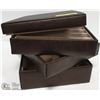 Image 2 : DELUXE LEATHER 3-LEVEL JEWELLERY BOX
