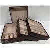 Image 3 : DELUXE LEATHER 3-LEVEL JEWELLERY BOX