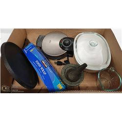 BOX W/OSTER WAFFLE MAKER, CAST IRON