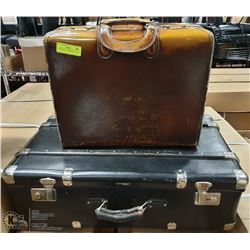 2 SUITCASES - 1 BROWN & 1 BLACK