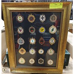 MEDAL COLLECTION OF HIGHLAND DANCING FRAMED 14" W