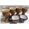 Image 1 : 5 HAND MADE POTTERY WINE GLASSES