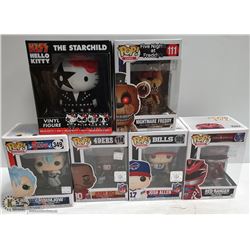 LOT OF SIX ASSORTED FUNKO POP FIGURES