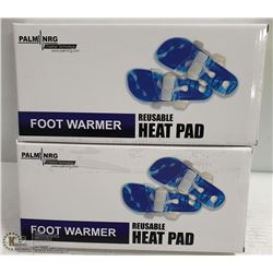 2 NEWPAIRS OF PALM NRG REUSABLE FOOT HEAT & PAIN