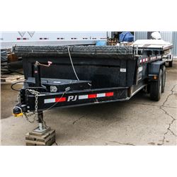 UNRESERVED 2011 PJ 14FT DUMP TRAILER TANDEM AXLE