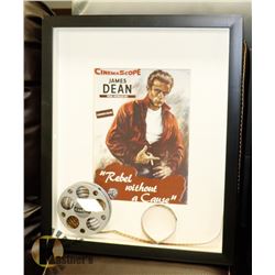 COLLECTIBLE JAMES DEAN FRAMED PICTURE & CINEMA