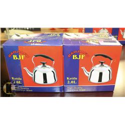TWO HIGH QUALITY STAINLESS STEEL KETTLES