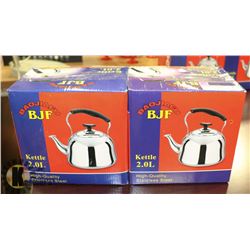 TWO HIGH QUALITY STAINLESS STEEL KETTLES