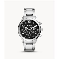 NEW FOSSIL TRIPLE CHRONO 43MM BLACK DIAL MSRP $239