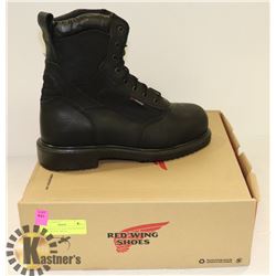 RED WING 8" ST. TOE/ WATER PROOF WORK BOOTS; MENS