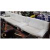 Image 1 : WHITE MODERN STYLE LEATHER 3PC SOFA SET, INCLUDES