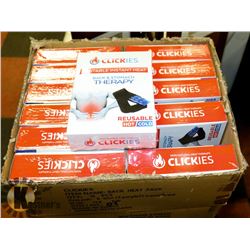 CASE OF 12 NEW CLICKIES HEAT PADS