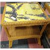 Image 1 : SMALL MOSAIC (YELLOW) TABLE WITH YELLOW BASE