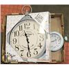 Image 1 : NEW 14" DIAMETER GREY METAL "OLD TOWN" CLOCK &