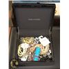 Image 1 : BLACK STORAGE BOX FULL OF JEWELLERY INCL.