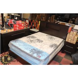 ESPRESSO 4PC BEDROOM SET, INCLUDES HEADBOARD